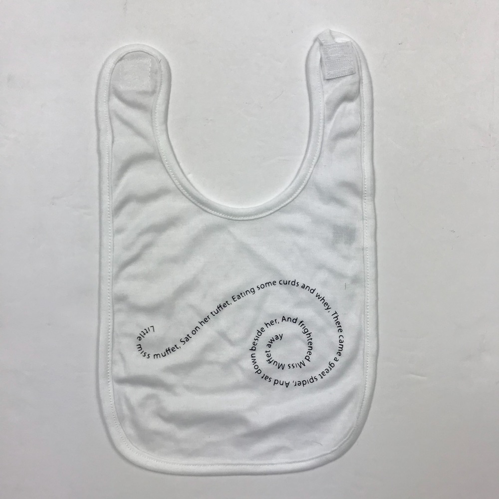 White Bib Little Miss Muffet Graphic